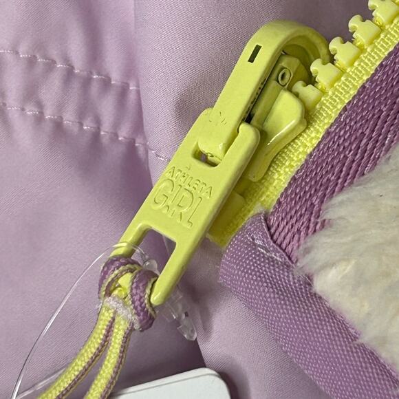 Athleta Girl So Toasty Reversible Sherpa Vest Warm Fuzzy Size XL/14 EUC Purple - Picture 11 of 12